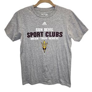 Adidas Women's Sun Devil Sport Clubs Grey Go-To Short Sleeve Tshirt S